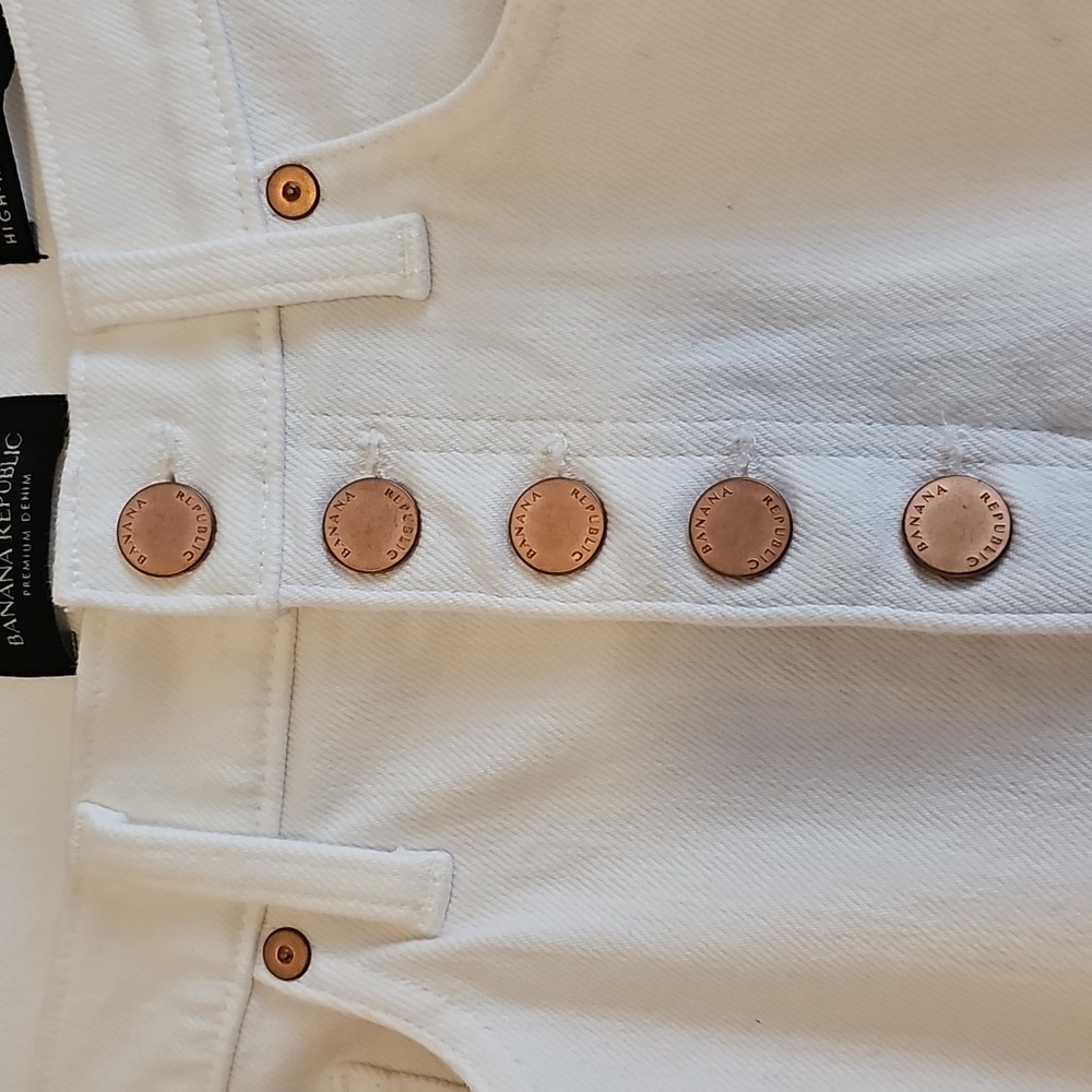 Banana Republic White High-Waisted Jeans - Picture 3 of 11